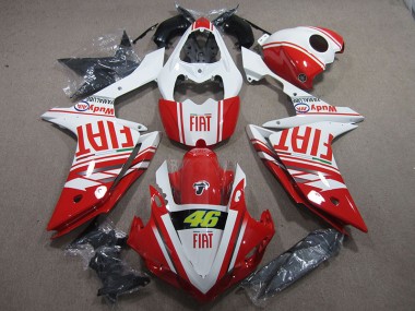 R1 07-08 Motorrad Verkleidungen - Rot Weiß Fiat 46