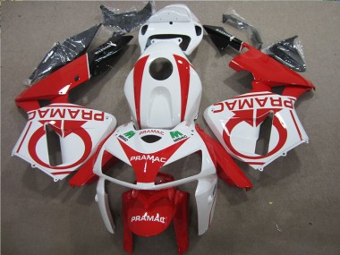 CBR 600 RR 05-06 Motorrad Verkleidungen - Rot Weiß PRAMAC