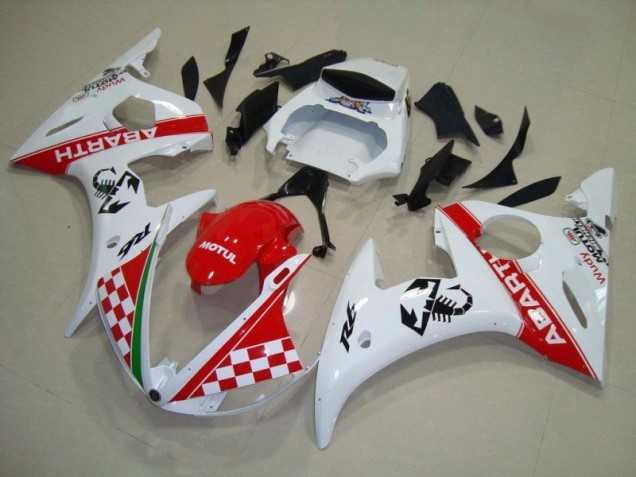 R6 03-05 Motorrad Vollverkleidung - Rot Weiß R6 03-05 Motorrad Vollverkleidung - Rot Weiß