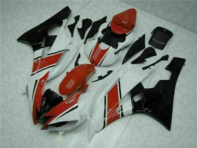 R6 06-07 Motorrad Vollverkleidung - Rot Weiß R6 06-07 Motorrad Vollverkleidung - Rot Weiß