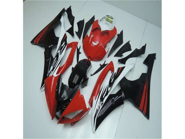 R6 08-16 Motorrad Verkleidung - Rot Weiß R6 08-16 Motorrad Verkleidung - Rot Weiß