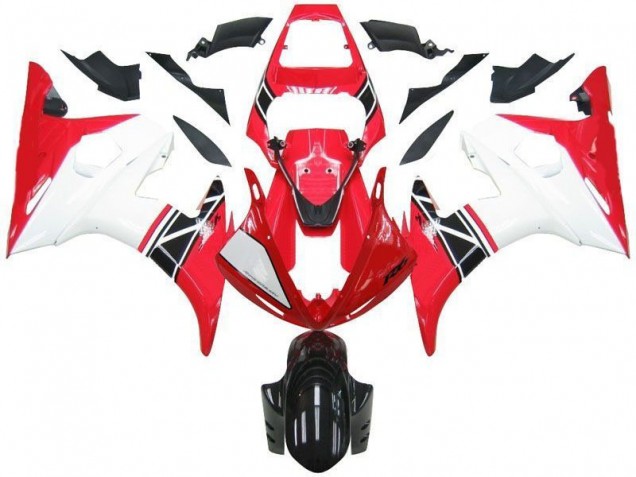 R6 03-05 Motorrad Verkleidungen - Rot Weiß Schwarz R6 03-05 Motorrad Verkleidungen - Rot Weiß Schwarz