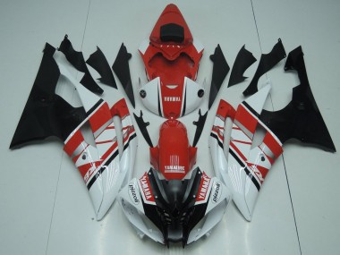 R6 08-16 Motorrad Vollverkleidung - Rot Weiß Schwarz