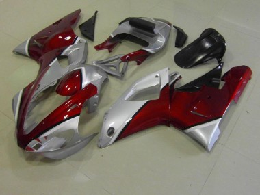 R1 00-01 Motorrad Verkleidungen - Rot und Silber