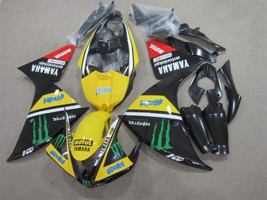 R1 09-11 Motorrad Verkleidungen - Schwarz Gelb Motul Monster