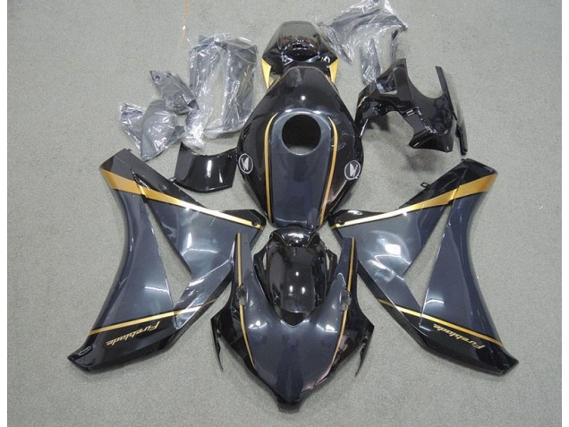 CBR 1000 RR 08-11 Motorrad Verkleidungen - Schwarz Gold Feuerklinge CBR 1000 RR 08-11 Motorrad Verkleidungen - Schwarz Gold Feuerklinge