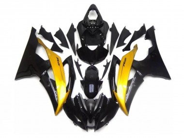 R6 08-16 Motorrad Verkleidungen - Schwarz Gold