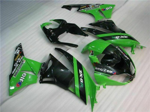ZX6R 09-12 Motorrad Verkleidungen Komplett Sets - Schwarz Grün ZX6R 09-12 Motorrad Verkleidungen Komplett Sets - Schwarz Grün