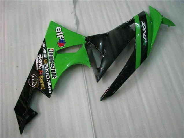 ZX6R 09-12 Motorrad Verkleidungen Komplett Sets - Schwarz Grün ZX6R 09-12 Motorrad Verkleidungen Komplett Sets - Schwarz Grün