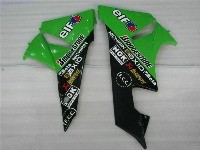 ZX6R 09-12 Motorrad Verkleidungen Komplett Sets - Schwarz Grün ZX6R 09-12 Motorrad Verkleidungen Komplett Sets - Schwarz Grün