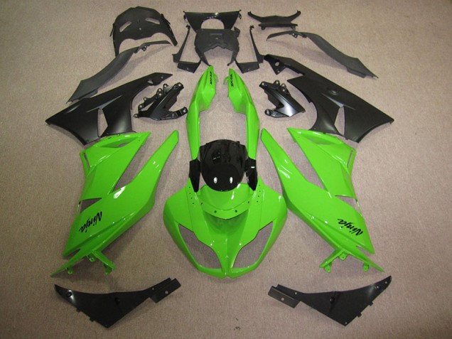 ZX6R 09-12 Motorrad Verkleidungen - Schwarz Grün ZX6R 09-12 Motorrad Verkleidungen - Schwarz Grün