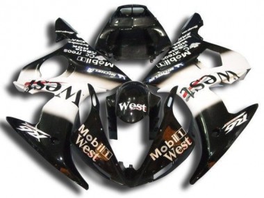 R6 03-05 Motorrad Verkleidungen - Schwarz Mobil West