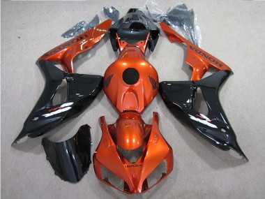 CBR 1000 RR 06-07 Motorrad Verkleidungen - Schwarz Orange