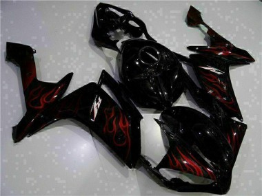 R1 07-08 Motorrad Verkleidungen Komplett Sets - Schwarz