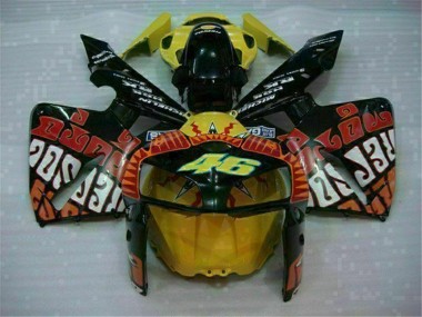 CBR 600 RR 05-06 Motorrad Verkleidungen - Schwarz Rot Gelb 46