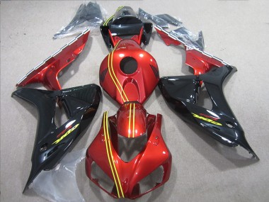 CBR 1000 RR 06-07 Motorrad Verkleidung - Schwarz Rot Gelb