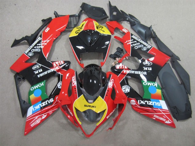GSXR 1000 K5 05-06 Motorrad Verkleidungen - Schwarz Rot Gelb GSXR 1000 K5 05-06 Motorrad Verkleidungen - Schwarz Rot Gelb