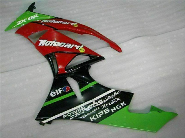 ZX6R 09-12 Motorrad Verkleidungen - Schwarz Rot Grün Motocard ZX6R 09-12 Motorrad Verkleidungen - Schwarz Rot Grün Motocard