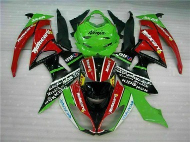ZX6R 09-12 Motorrad Verkleidungen - Schwarz Rot Grün Motocard