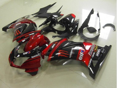 ZX 250R 08-12 Motorrad Verkleidung - Schwarz Rot Monster