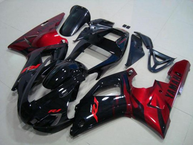 R1 98-99 Motorrad Verkleidungen - Schwarz Rot R1 98-99 Motorrad Verkleidungen - Schwarz Rot