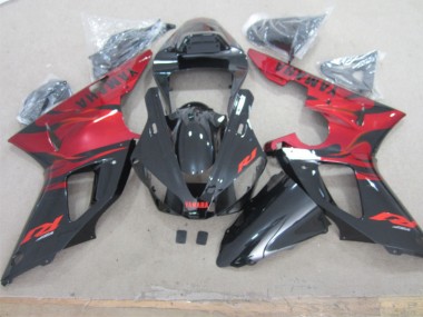 R1 00-01 Motorrad Verkleidungen - Schwarz Rot