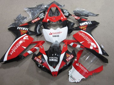 R1 07-08 Motorrad Verkleidungen - Schwarz Rot Weiß SantUnder