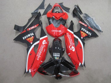 R6 08-16 Motorrad Verkleidungen - Schwarz Rot Weiß SantUnder