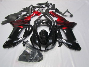 ZX6R 07-08 Motorrad Verkleidungen - Schwarz Rot
