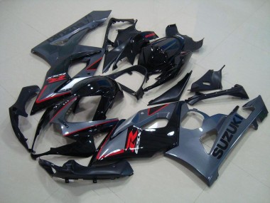 GSXR 1000 K5 05-06 Motorrad Verkleidungen - Schwarz Rote Aufkleber