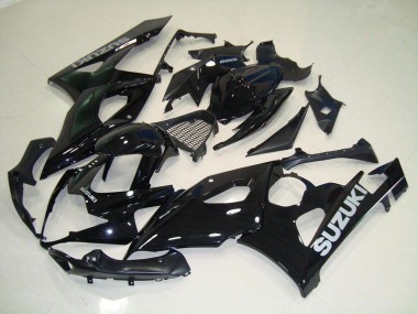 GSXR 1000 K5 05-06 Motorrad Verkleidungen - Schwarz Silber Aufkleber