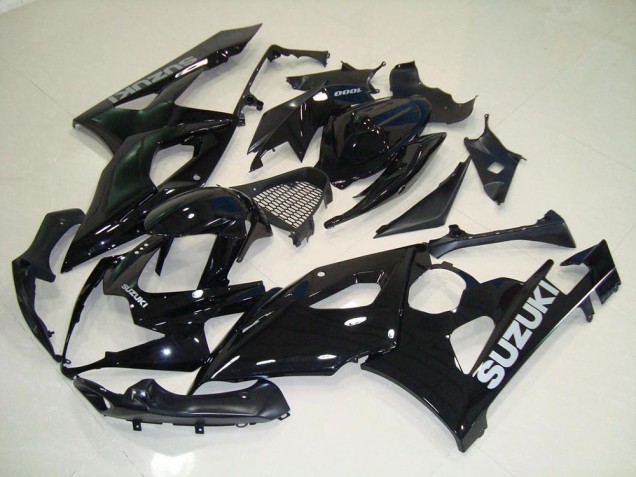 GSXR 1000 K5 05-06 Motorrad Verkleidungen - Schwarz Silber Aufkleber