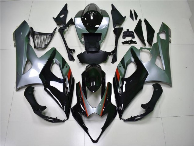 GSXR 1000 K5 05-06 Motorrad Verkleidungen - Schwarz Silber GSXR 1000 K5 05-06 Motorrad Verkleidungen - Schwarz Silber