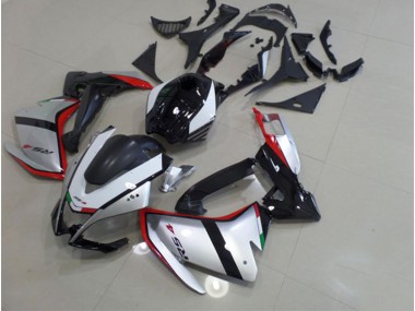 RS4 50 125 11-18 Motorrad Verkleidungen - Schwarz Silber Rot