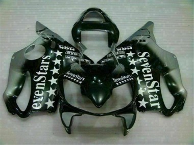 CBR 600 F4i 01-03 Motorrad Verkleidungen - Schwarz Silber SevenStarss