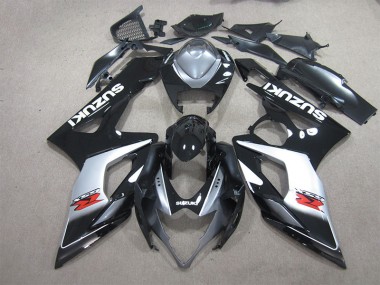 GSXR 1000 K5 05-06 Motorrad Verkleidungen - Schwarz Weiß Aufkleber