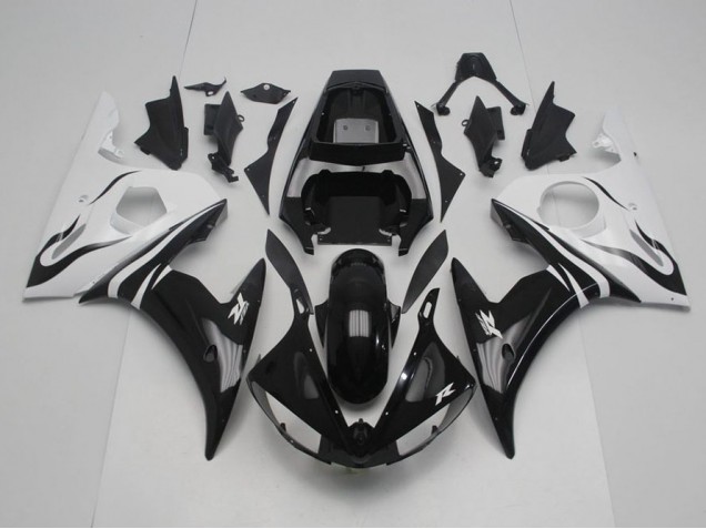 R6 03-05 Motorrad Verkleidung - Schwarz Weiß R6 03-05 Motorrad Verkleidung - Schwarz Weiß
