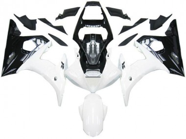 R6 03-05 Motorrad Verkleidungen - Schwarz Weiß