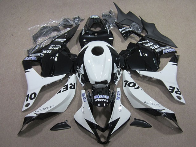 CBR 600 RR 09-12 Motorrad Verkleidungen - Schwarz Weiß Repsol CBR 600 RR 09-12 Motorrad Verkleidungen - Schwarz Weiß Repsol