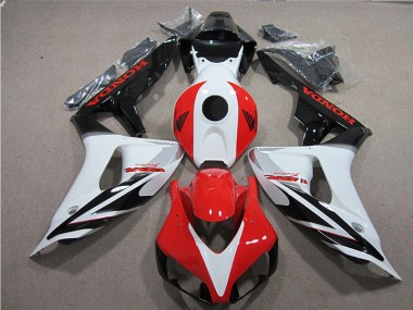 CBR 1000 RR 06-07 Motorrad Verkleidungen - Schwarz Weiß Rot Fireblade