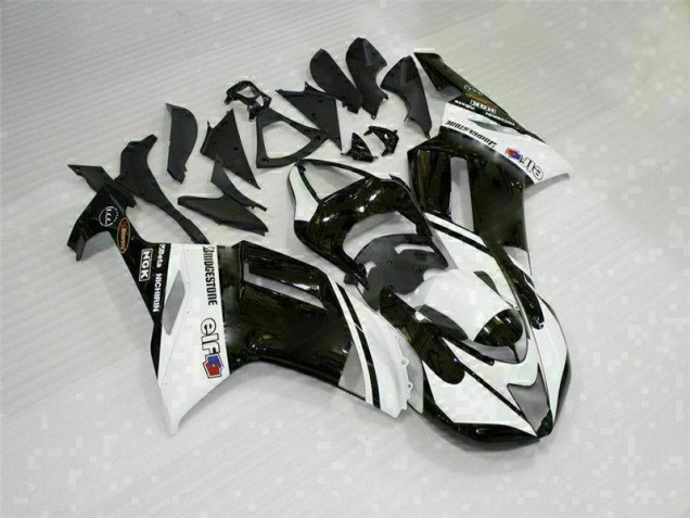 ZX6R 07-08 Motorrad Verkleidung - Schwarz Weiß ZX6R 07-08 Motorrad Verkleidung - Schwarz Weiß
