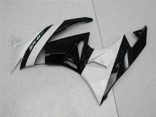 ZX6R 09-12 Motorrad Verkleidungen - Schwarz Weiß ZX6R 09-12 Motorrad Verkleidungen - Schwarz Weiß