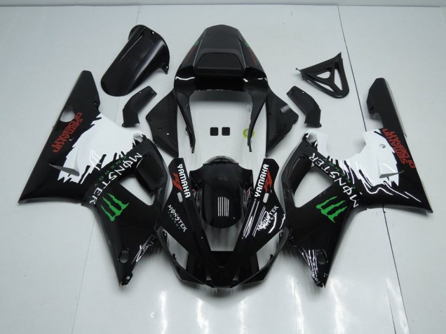 R1 00-01 Motorrad Verkleidungen - Schwarz Weißes Monster R1 00-01 Motorrad Verkleidungen - Schwarz Weißes Monster