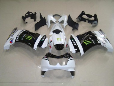 ZX 250R 08-12 Motorrad Verkleidungen - Schwarz Weißes Monster