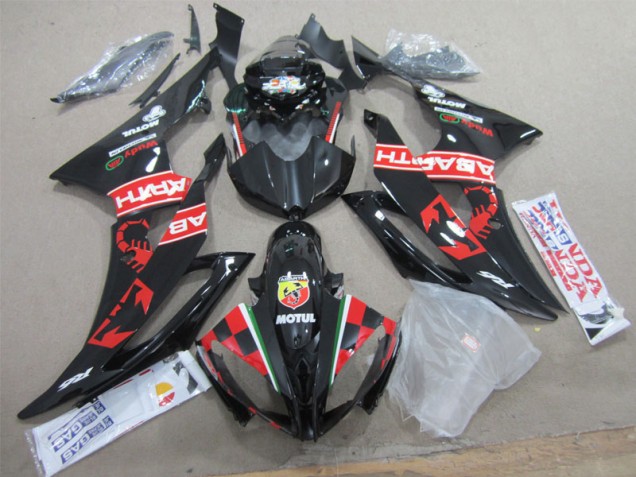 R6 08-16 Motorrad Verkleidungen - Schwarz Weißes Motul R6 08-16 Motorrad Verkleidungen - Schwarz Weißes Motul