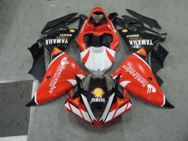 R1 09-11 Motorrad Verkleidungen - Schwarz Weißes SantUnder Rot