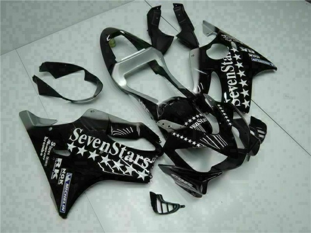 CBR 600 F4i 01-03 Motorrad Verkleidungen - Schwarz Weißes SevenStarss CBR 600 F4i 01-03 Motorrad Verkleidungen - Schwarz Weißes SevenStarss