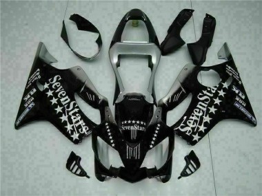 CBR 600 F4i 01-03 Motorrad Verkleidungen - Schwarz Weißes SevenStarss