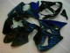 ZX6R 00-02 Motorrad Verkleidungen - Schwarz mit Blaur Flamme ZX6R 00-02 Motorrad Verkleidungen - Schwarz mit Blaur Flamme