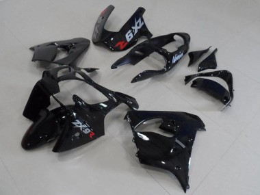 ZX9R 00-01 Motorrad Verkleidungen - Schwarz mit grauen Aufklebern